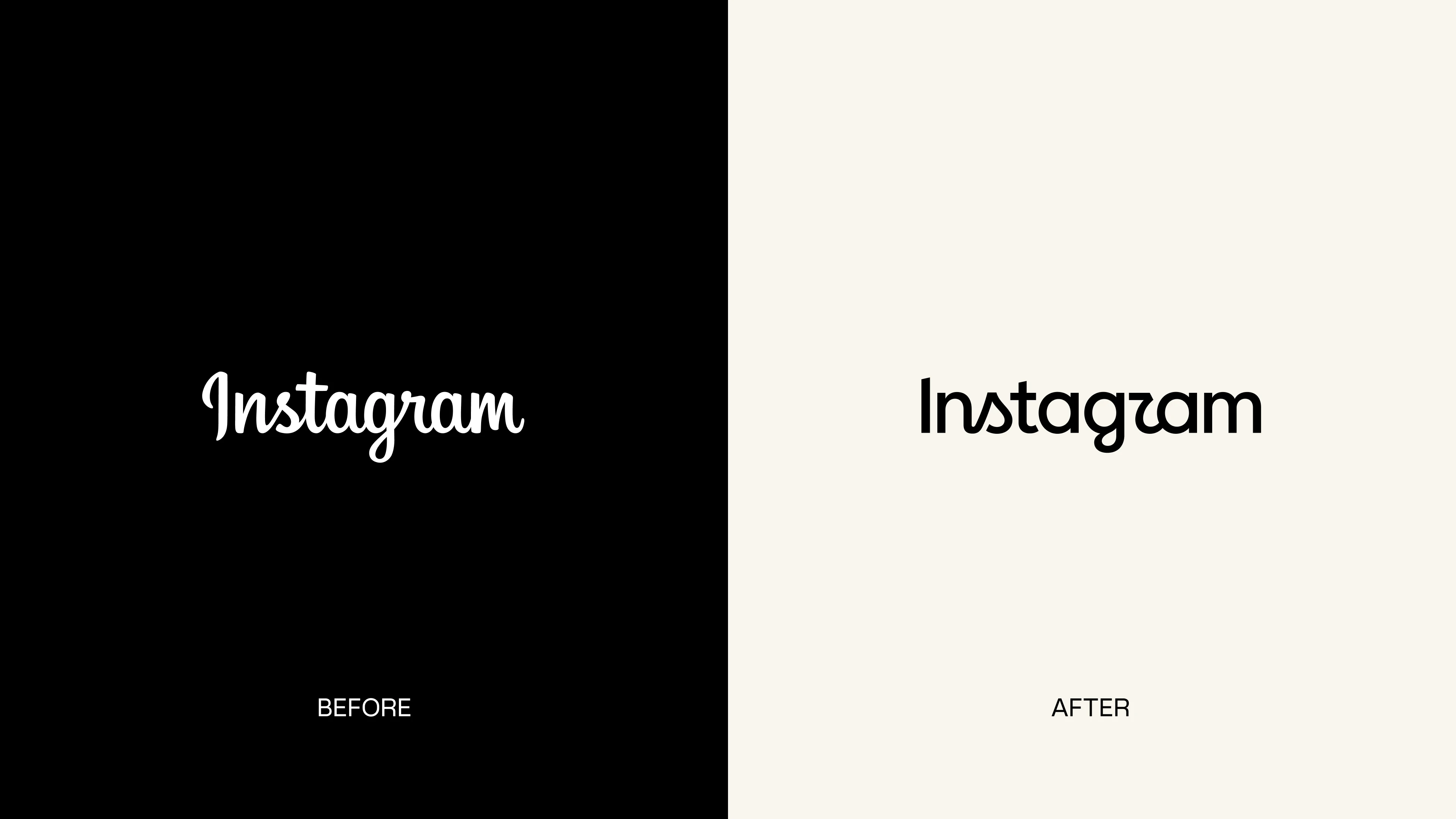 Before and after Instagram's design style
