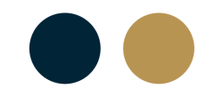 Del Sol Abogados color palette: navy blue and gold